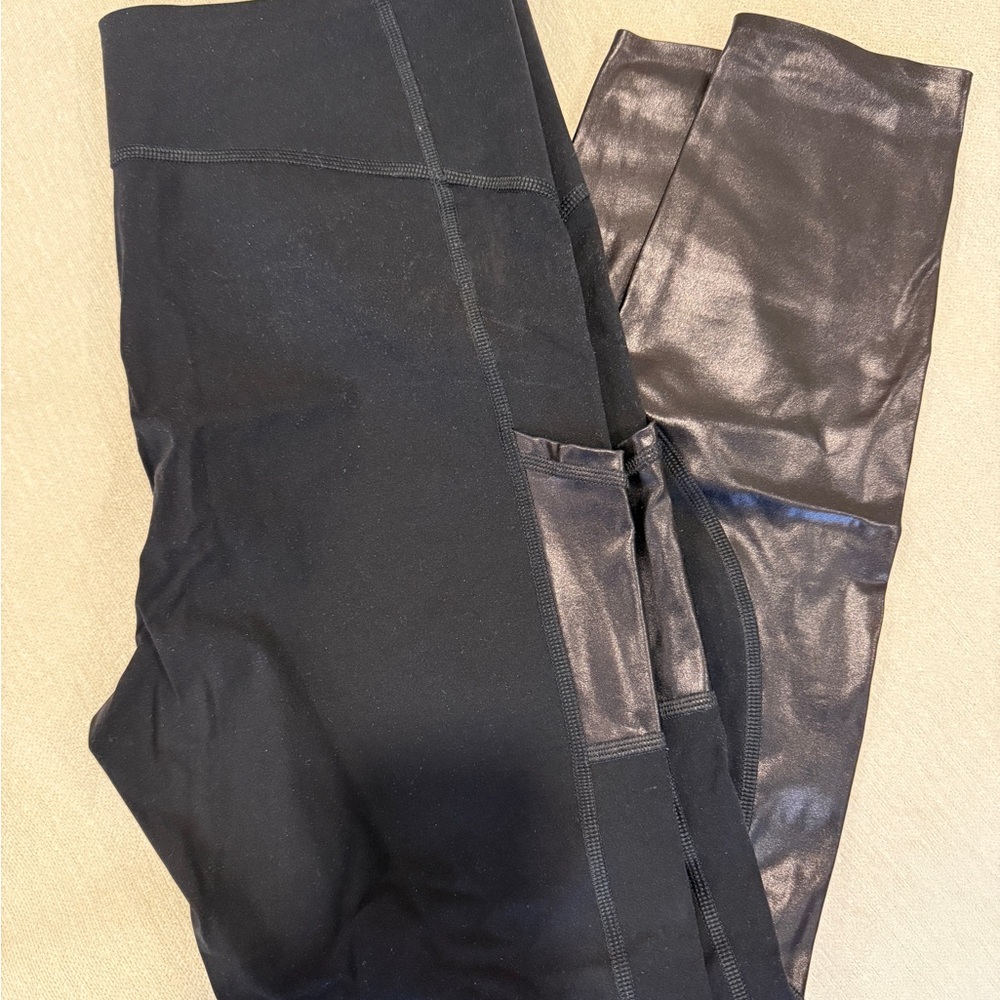 Spanx Black and Shiny Leggings